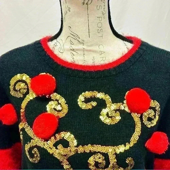 Holiday Time Sequin Christmas Sweater size Small - Picture 7 of 14